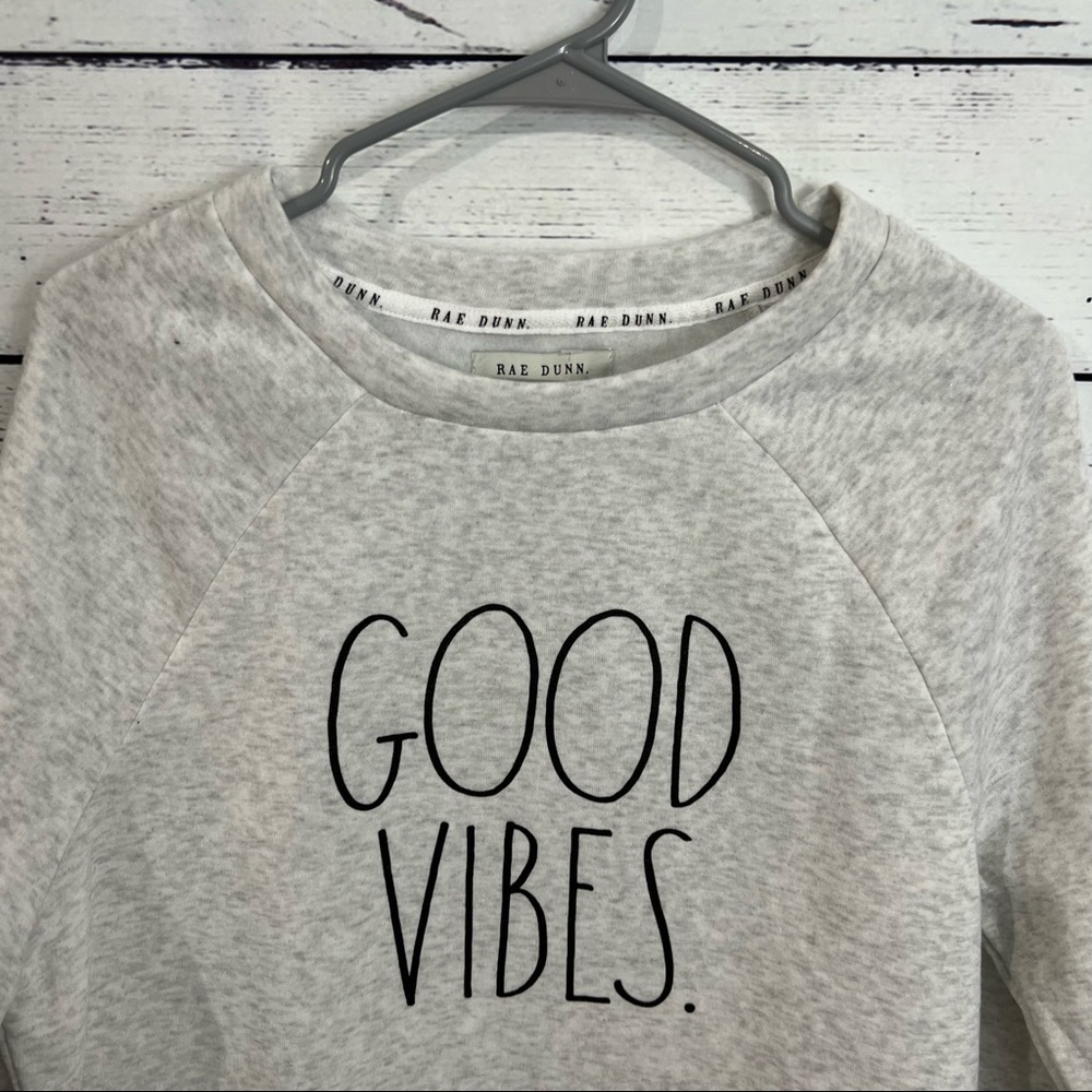 Rae Dunn Good Vibes Crewneck Sweatshirt large womens - Picture 3 of 6